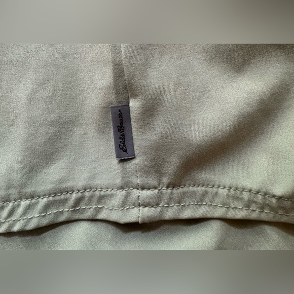 Eddie Bauer Women's Olive Button Down Shirt - Picture 11 of 15